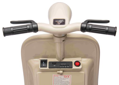 אופנוע ממונע 6V וספה ונטג' VESPA עם גלגלי עזר, מונע התהפכות, אורות ואפקטים קוליים - ירוק