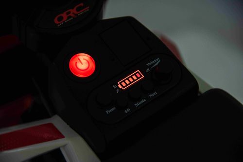 אופנוע דמוי שטח חשמלי ממונע 12V עם גלגלי עזר, תאורה, אפקטים קוליים וצמיגי EVA - ורוד