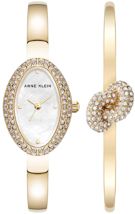 Anne Klein AK/5286GPST סט עם צמיד מתנה לנשים חדש