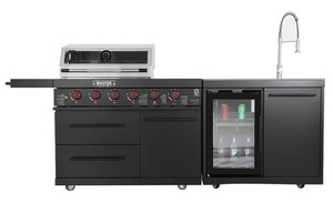 מטבח חוץ 4 מבערים Z GRILLS MASTER בגימור שחור מט