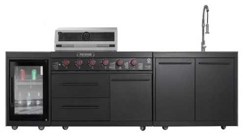 מטבח חוץ 4 מבערים Z GRILLS PREMIUM בגימור שחור מט