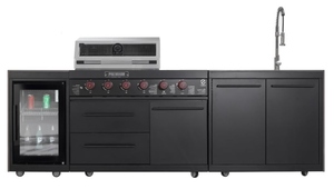 מטבח חוץ 4 מבערים Z GRILLS PREMIUM בגימור שחור מט