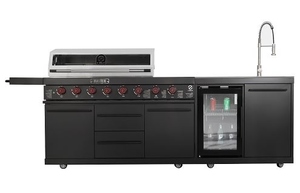 מטבח חוץ 6 מבערים Z GRILLS MASTER בגימור שחור מט