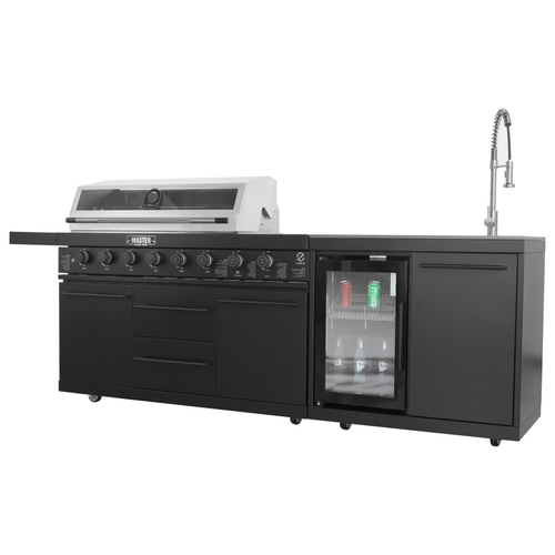 מטבח חוץ 6 מבערים Z GRILLS MASTER בגימור שחור מט