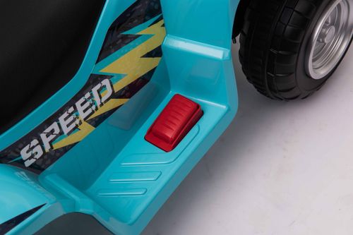 טרקטורון ממונע 6V רחב ויציב לילדים נסיעה קדימה/אחורה וצלילים - טורקיז