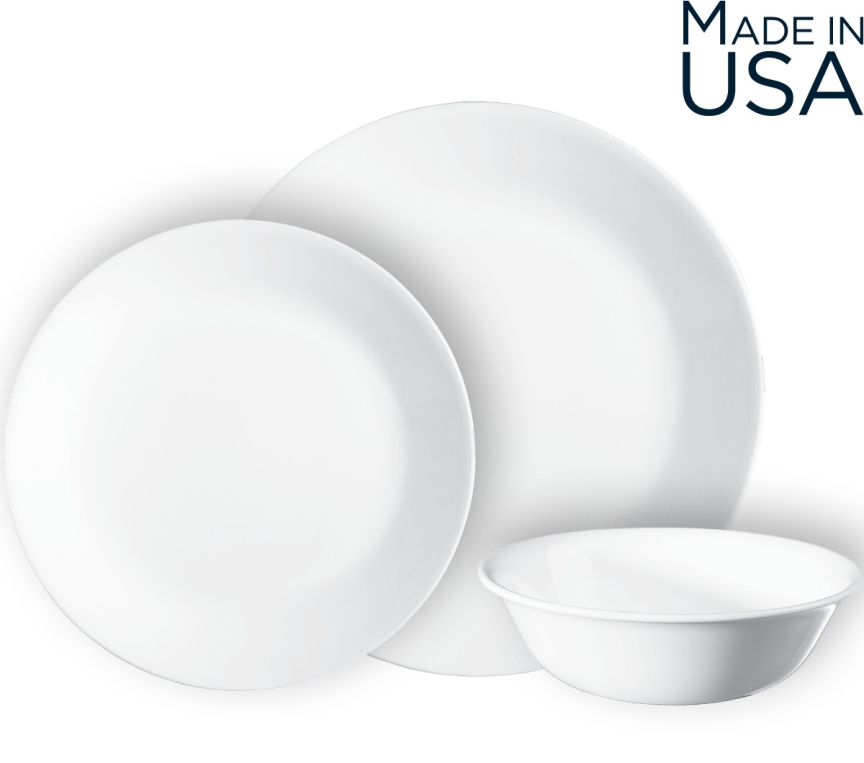 סט 18 חלקים קורנינג  Corning CORELLE® - Winter Frost White