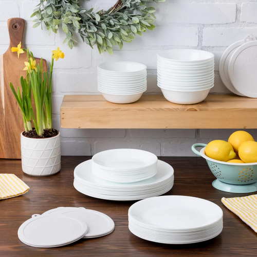 סט 18 חלקים קורנינג  Corning CORELLE® - Winter Frost White
