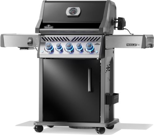 גריל גז NAPOLEON Rogue PRO-S 425 RSIB דגם RPS425RSIBPK-2-IL בצבע שחור עם כירת צד אינפרא אדום ומבער רוטיסרי אחורי, מציע שטח צלייה של 60×46 ס
