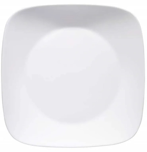 סט 18 צלחות סקוור מרובעות קורנינג Corning Pure White