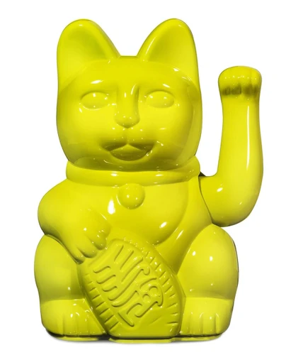 חתול מזל LUCKY CAT | צהוב מבריק - חופש