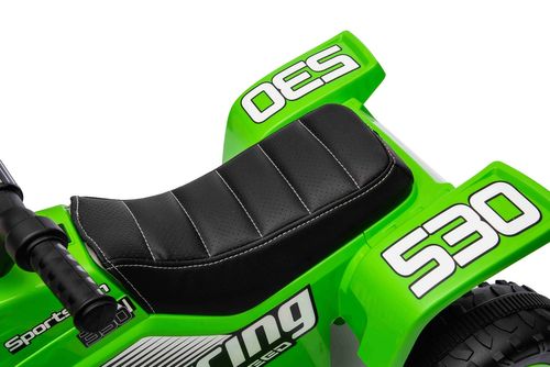טרקטורון ממונע לילדים Racing 6V רחב ויציב לילדים נסיעה קדימה/אחורה ואורות - ירוק