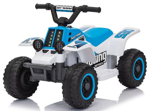 טרקטורון ממונע לילדים Racing 6V רחב ויציב לילדים נסיעה קדימה/אחורה ואורות - כחול