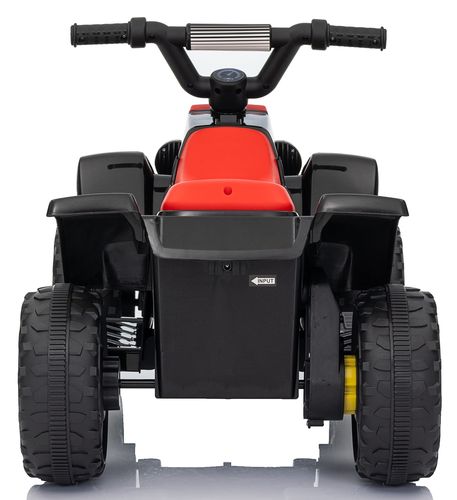 טרקטורון ממונע לילדים Racing 6V רחב ויציב לילדים נסיעה קדימה/אחורה ואורות - שחור/אדום