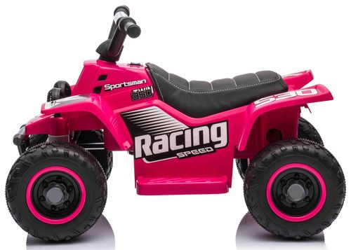 טרקטורון ממונע לילדים Racing 6V רחב ויציב לילדים נסיעה קדימה/אחורה ואורות - ורוד