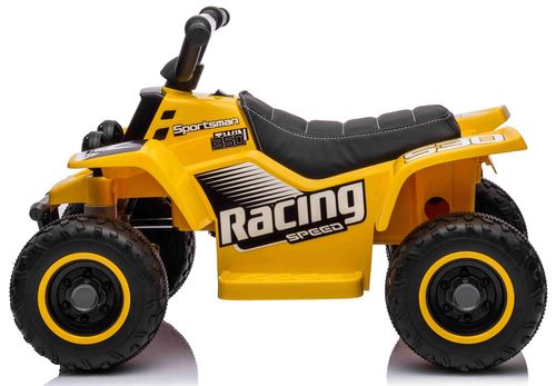 טרקטורון ממונע לילדים Racing 6V רחב ויציב לילדים נסיעה קדימה/אחורה ואורות - צהוב