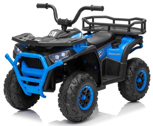 טרקטורון SPEED 12V חשמלי לילדים עם הנעה 2X4, שלט חכם ואורות LED קדמיים - שחור/כחול