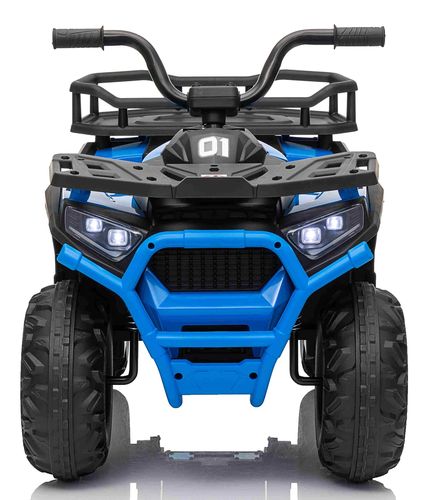 טרקטורון SPEED 12V חשמלי לילדים עם הנעה 2X4, שלט חכם ואורות LED קדמיים - שחור/כחול