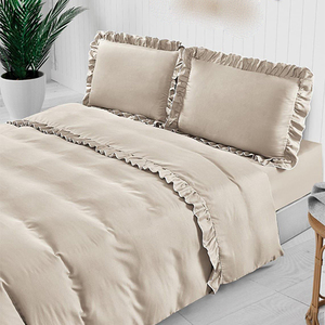 סט מצעים מיטה וחצי | 120/200 ס"מ | 100% סאטן אל-קמט | דגם: 67132