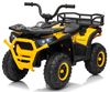 טרקטורון SPEED 12V חשמלי לילדים עם הנעה 2X4, שלט חכם ואורות LED קדמיים - שחור/צהוב