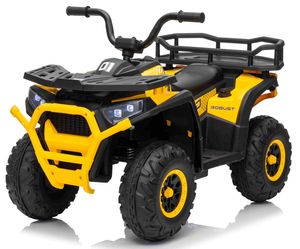 טרקטורון SPEED 12V חשמלי לילדים עם הנעה 2X4, שלט חכם ואורות LED קדמיים - שחור/צהוב