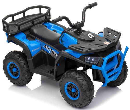 טרקטורון SPEED 12V חשמלי לילדים עם הנעה 2X4, שלט חכם ואורות LED קדמיים - שחור/צהוב