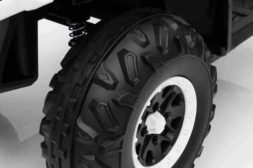 טרקטורון SPEED 12V חשמלי לילדים עם הנעה 2X4, שלט חכם ואורות LED קדמיים - שחור/צהוב