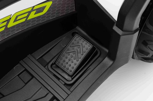 טרקטורון SPEED 12V חשמלי לילדים עם הנעה 2X4, שלט חכם ואורות LED קדמיים - שחור/צהוב