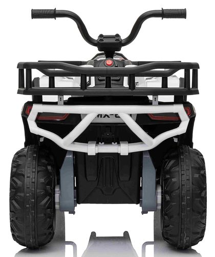 טרקטורון SPEED 12V חשמלי לילדים עם הנעה 2X4, שלט חכם ואורות LED קדמיים - שחור/לבן