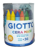 36 צבעי פסטל בכוס + מחדד/ GIOTTO 
