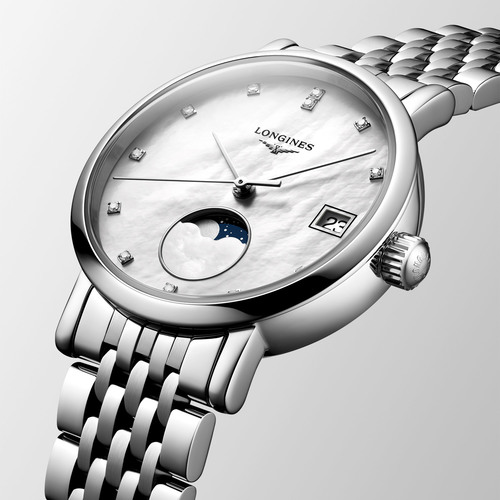 Longines L43304876 Elegant 30MM נשים משובץ יהלומים לונג'ין יבואן רשמי