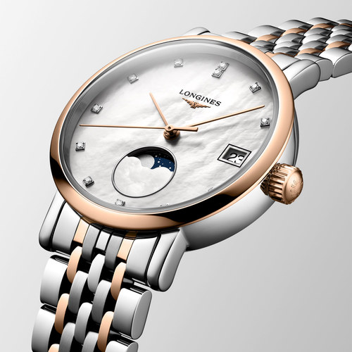 Longines L43304876 Elegant 30MM נשים משובץ יהלומים לונג'ין יבואן רשמי