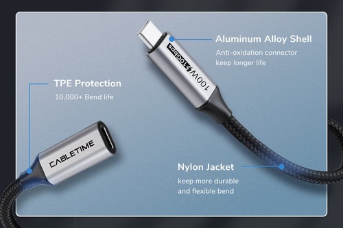 כבל מאריך USB-C Male To USB-C Female Extension CU21H