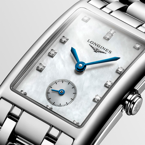 Longines L55124876 DolceVita נשים משובץ יהלומים לונג'ין יבואן רשמי
