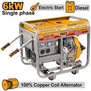 גנרטור דיזל 6000W מבית INGCO 