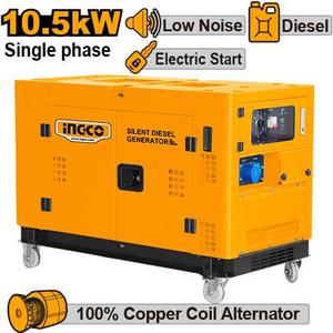 גנרטור דיזל שקט 10500W מבית INGCO 