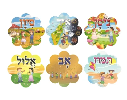 ערכת קישוט - חודשי השנה העברית בפרחים