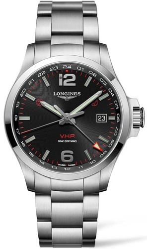 Longines L37284566 Conquest V.H.P GMT לגברים לונג'ין יבואן רשמי