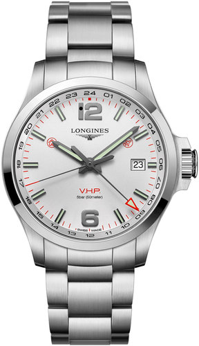 Longines L37284766 Conquest V.H.P GMT לגברים לונג'ין יבואן רשמי