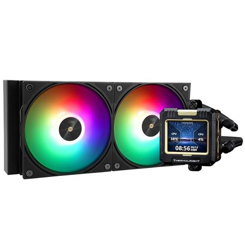 קירור מים 2 LCD DISPLAY FROZEN THERMALRIGHT WARFRAME ARGB BLACK 240
