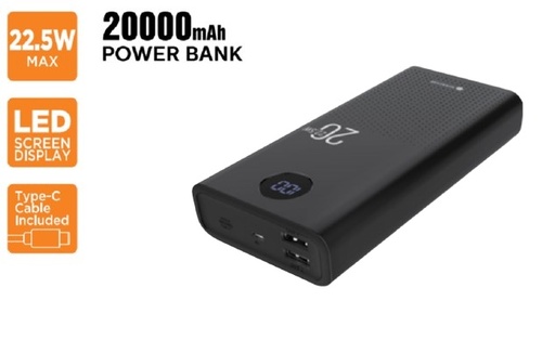 סוללת טעינה MPB20PD22.5W שחור מבית MIRACASE
