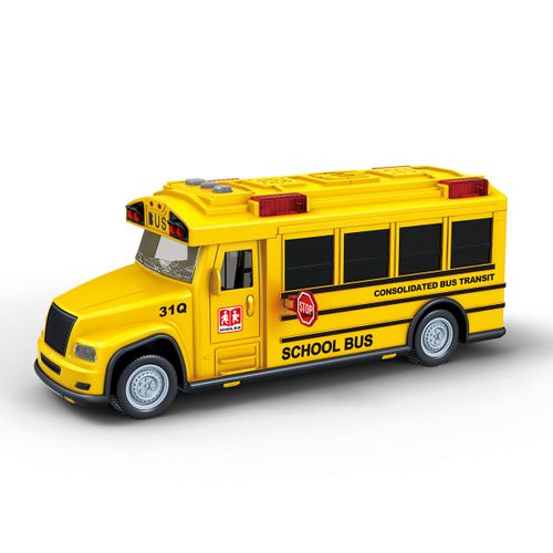 אוטובוס תלמידים עם צלילים ואורות