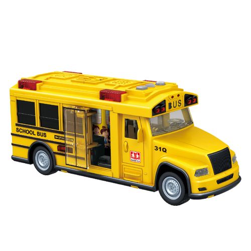 אוטובוס תלמידים עם צלילים ואורות