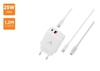 מטען קיר MWC25PQ1 white lightning (silver line) מבית MIRACASE