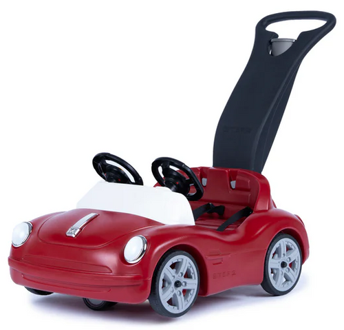 בימבה מכונית לילד או שניים Side-By-Side Push Around Roadster עם מוט הורה 4408 STEP2