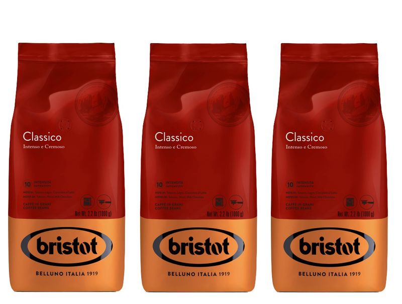 3 ק"ג פולי קפה Bristot classico בריסטוט קלאסיקו