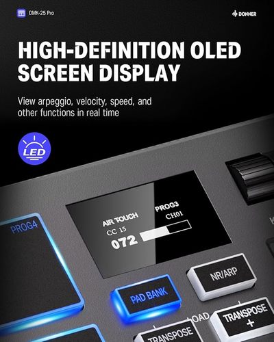 מקלדת שליטה ניידת מקצועית 25 קלידים EC6783 DMK25PRO מבית DONNER