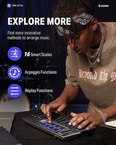 מקלדת שליטה ניידת מקצועית 25 קלידים EC6783 DMK25PRO מבית DONNER