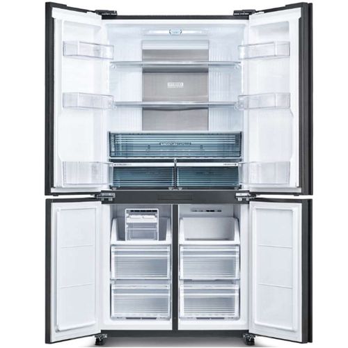 מקרר 4 דלתות  Sharp SJ-8960WH זכוכית לבנה - חדש!!!
