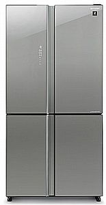 מקרר 4 דלתות  Sharp SJ-8960BS זכוכית כסופה - חדש!!!