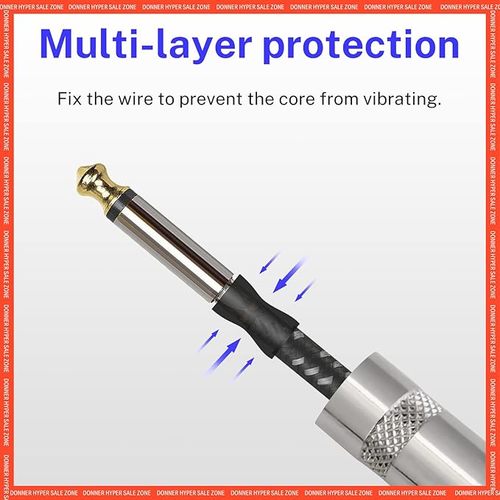 סט 2 כבלים לגיטרה/בס DONNER EC2052